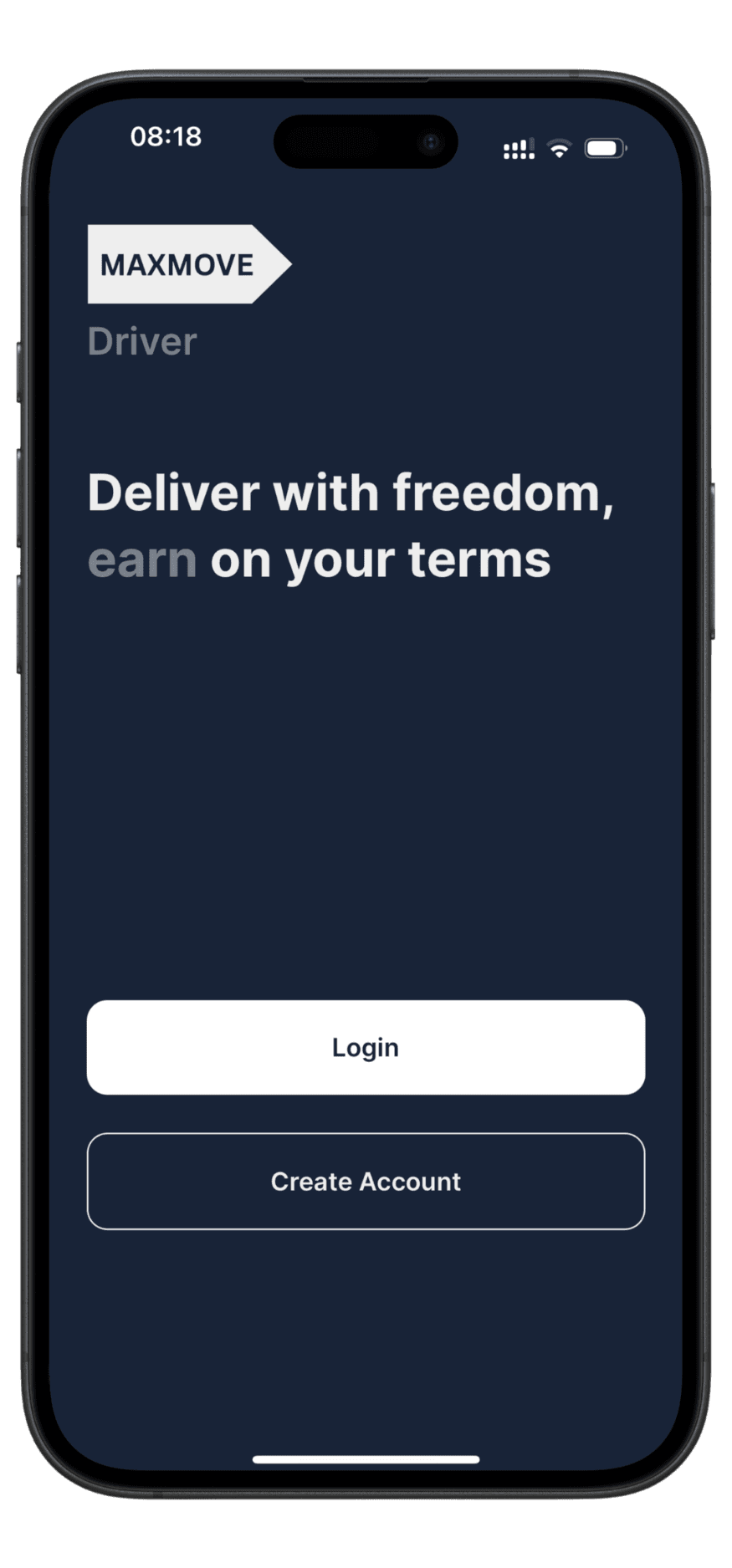 Maxmove Fahrer-App Vorschau